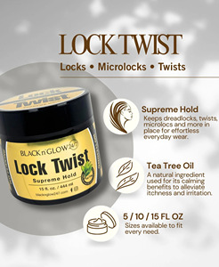 BNG Black N Glow Lock Twist Supreme Hold para Cabello Africano, Locks, Microlocks, Twists, Cabello Grueso, Amigable con el Cuero Cabelludo, Hecho en Corea - Product Image 2