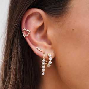 ต่างหูเพชรทรงแท่งขายส่ง ทองคำแท้ 14K 18K ทรงกลม มรกตเพาะเลี้ยง รูปทรงเรขาคณิต เรียบง่าย ทันสมัย เหมาะสำหรับใส่ทุกวัน เครื่องประดับคุณภาพสูง - Product Image 2