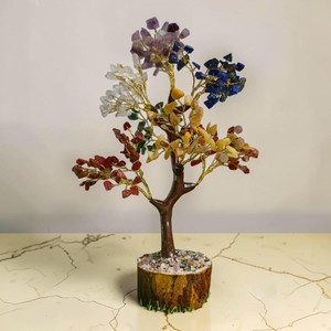 Árbol de Cristal de Siete Chakras al por Mayor con 300 Cuentas, Bonsái de Piedras Preciosas Curativas, Regalo Decorativo de Feng Shui - Product Image 1