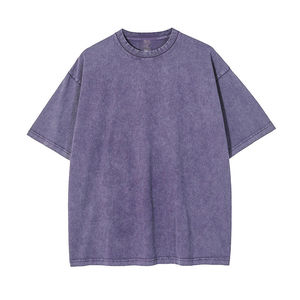 Camisetas Oversize de Algodón 100% con Lavado Ácido al por Mayor, Cómodas y a la Moda Urbana, con Diseño de Logotipo Personalizado, Diseño en Blanco Disponible - Product Image 1