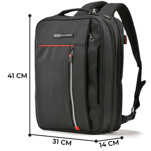 Minimalist Nylon Laptop <b>Backpack</b> with Zipper Closure Water Resistant 20-39L Capacity Unisex Shoulder <b>Strap</b> Handle Travel Work - Product Image 2