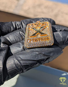 Pendentif de qualité supérieure « IVX KeneroX » plaqué or sur argent sterling 925, style hip-hop, bijoux de charme, vente en gros - Product Image 2