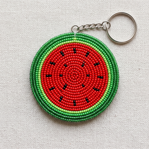 Porte-clés élégant en perles de rocaille fait main, breloque colorée unique, accessoire de mode fait main - Product Image 2
