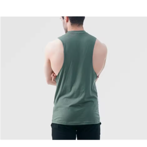 Camiseta sin mangas de alta calidad para hombre, transpirable, 100% algodón, para gimnasio, entrenamiento físico, con función de secado rápido de BD - Product Image 4