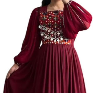 Custom Designs Afghani Style <b>Wedding</b> Dress Solid Ethnic Clothing Color Handmade Afghan Kuchi <b>Wedding</b> Gown Evening Dresses Women - Product Image 2