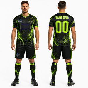 Uniforme de Fútbol Personalizado para Equipos, Tela Deportiva Premium de Poliéster Interlock, Ligera, Duradera y Flexible, con Gestión del Sudor - Product Image 1