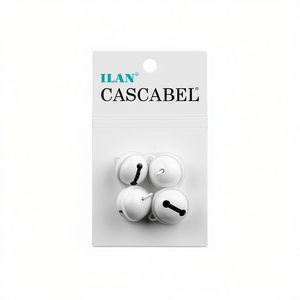 ILAN Cascabel 22mm Campanella Laccata Bianca 4pz Perline per Abbigliamento - Product Image 2