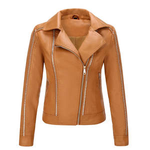 Chaqueta de Cuero Genuino para Mujer, Acolchada con Piel de Oveja, Estampada, Resistente al Viento, de Alta Calidad, Superventas, con el Mejor Diseño - Product Image 1