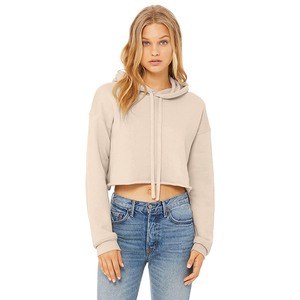 2026 Wholesale High Quality Women Summer Fashion <b>Mesh</b> Long Sleeve Drawstring Hooded <b>Crop</b> Sweatshirt <b>Top</b> Cropped Hoodie - Product Image 1