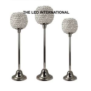 Ensemble de 2 porte-bougies luxueux en cristal, porte-bougies religieux, décorations de dîner, ornements décoratifs, porte-bougies en cristal et en métal - Product Image 2