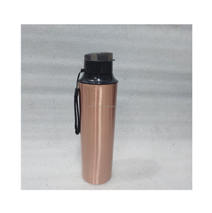 Pure solid <b>copper</b> water <b>bottle</b> for daily <b>drinking</b> with leak proof cap supporting natural hydration digestion and wellness habits - Product Image 1