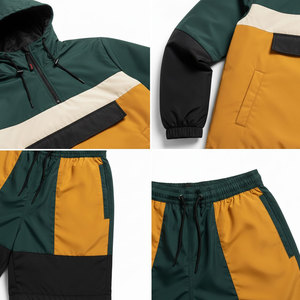 <b>Wind</b> <b>Breaker</b> Sets Windproof Men Polyester Nylon Windbreaker Short Tracksuit Zipper Jackets and Shorts Two Piece Set - Product Image 5