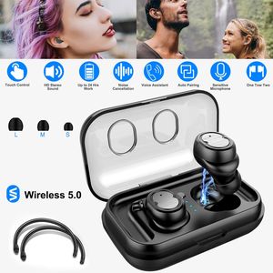 Auricolari Wireless TWS IPX4 Touch 5.0 con Portata di Trasmissione di 10 Metri, Cuffie In-Ear Stereo con Cancellazione del Rumore per Tutti i Dispositivi - Product Image 1
