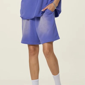 Pantalones Cortos Personalizados de Felpa Francesa 100% Algodón, Tejido de Felpa de 450GSM, Lavado Ácido, Efecto Desgastado por el Sol, Estilo Urbano para Marcas - Product Image 2