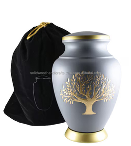 Urnes de crémation décoratives en laiton pour cendres adultes Urnes faites à la main pour hommes et femmes Urnes décoratives Urnes funéraires - Product Image 3