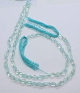 Perles de topaze blanche naturelle, forme ovale lisse, 6-7 mm, perles de pierres précieuses de topaze blanche, 12,5 pouces, perles de topaze blanche en vrac pour bijoux - Product Image 2