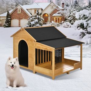 Cuccia per Cani da Esterno Grande 153 cm, con Rivestimento Invernale Isolato, Impermeabile, per Cani di Taglia Media e Grande, Cuccia per Barboncini e Bassotti - Product Image 2