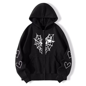 Sudadera con Capucha Personalizada 100% Algodón, Estilo Urbano, Oversize, con Estampado de Spiderman, Hombros Caídos, Felpa Francesa, Gruesa - Product Image 1