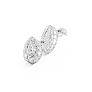 Pendientes de Aro con Diamantes Entrelazados de Lujo, Corte Brillante Redondo, Chapados en Rodio, con Diamante Cultivado en Laboratorio de 0.28ct, Oro Blanco de 14K - Product Image 2