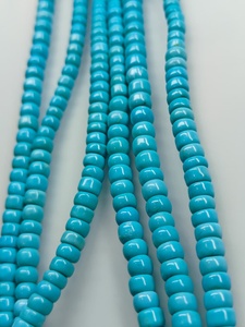 Nouveauté : Perles en turquoise de l'Arizona Sleeping Beauty, lisses, en forme de donut, de 4 mm à 6 mm, pour la création de bijoux fins et personnalisés pour femmes - Product Image 5