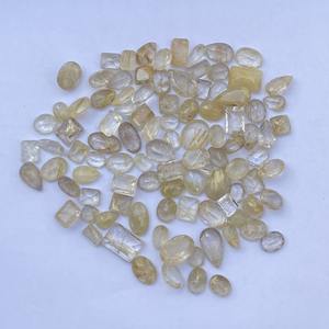 Cuarzo Turmalinado Rutilado Dorado Natural, Piedras Preciosas Sueltas Facetadas Circulares, Certificadas por Terceros, para Joyería, Anillos y Colgantes - Product Image 2