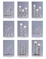 Ensemble de bougeoirs en cuivre pour décoration intérieure, bougeoirs en métal durables, décoration de mariage, décoration de Noël, centre de table