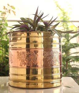 Pot de fleurs décoratif en métal moderne pour plantes d'intérieur et d'extérieur, balcon, jardin, maison - Product Image 4