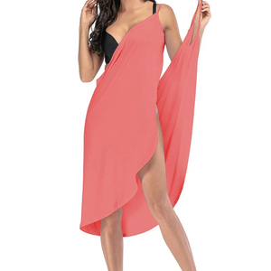 Vestido Cruzado para Mujer, Estampado Floral Bohemio, Maxi Vestido con Dobladillo con Volantes, Cintura Ajustable con Lazo, Tela Ligera para Vacaciones en la Playa - Product Image 4
