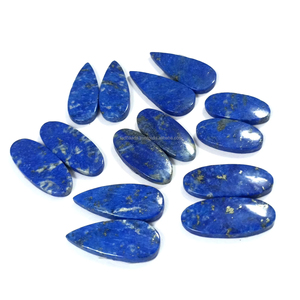 Radha Arts High Quality Natural <b>Lapis</b> <b>Lazuli</b> Blue Cabochon Gemstone Pair for Jewelry Making Handmade Matched Pair From Rajasthan - Product Image 1