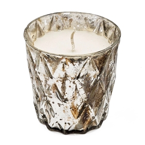Nouvel Arrivage I K Handicraft Pot de bougie en verre soufflé à la bouche argenté antique, à la cire de soja non parfumée, pour décoration intérieure et cadeau, durée de combustion en intérieur - Product Image 2