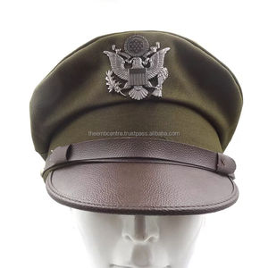 Accessoires d'uniforme de haut rang Casquette noire en laine avec logo brodé Nouvelle casquette au design élégant avec logo personnalisé - Product Image 3