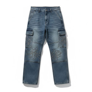 Jeans baggy pour femmes, design personnalisé, service OEM, denim doux, coupe décontractée, idéal pour la mode streetwear décontractée. - Product Image 3