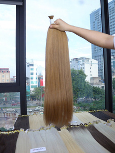 Precio al por mayor Extensiones de cabello a granel 100% Cabello crudo vietnamita 1 paquete 100 gramos Colores claros Super Doble dibujado 80 cm - Product Image 3