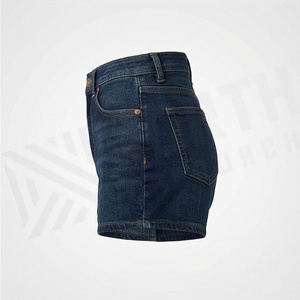 Shorts en jean d'été pour femme, coupe slim extensible, déchirés, à franges, style streetwear décontracté, tendance et stylé - Product Image 3