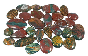 Pierres précieuses en vrac d'agate sanguine naturelle, cabochons ovales et en forme de poire, pierres polies pour la fabrication de bagues, pendentifs et bijoux - Product Image 5
