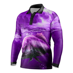 เสื้อโปโลตกปลาแขนยาวแห้งเร็วสำหรับผู้ใหญ่ 100% โพลีเอสเตอร์ ระบายอากาศได้ดี ชุดกีฬาตกปลา คุณภาพสูง ดีไซน์เฉพาะตัว รับสั่งทำ - Product Image 1