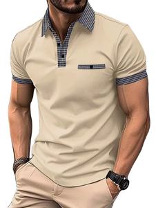 Nueva Camiseta Polo de Manga Corta para Hombre, Verano, Corte Regular, Transpirable, a Rayas, Antiarrugas, Tejido de Punto - Product Image 3
