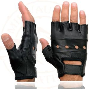 Guantes de Cuero de Medio Dedo Unisex, Transpirables, Antideslizantes, Ecológicos, con Diseños de Logotipo Personalizados en Todos los Colores, de Alta Calidad y Más Vendidos - Product Image 4