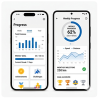 Aplicación de Seguimiento de Ciclismo RoyalCraft Enterprise, Rastrea Recorridos, Distancia, Velocidad, Rutas, Progreso de Fitness, Compatible con IOS/Android/Linux/Mac, en Stock