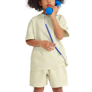 T-shirt Enfant Printemps-Été Coton Pur 220G Couleur Unie Coupe Ample Manches Courtes Unisexe - Product Image 5