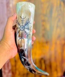 Cuerno de búfalo tallado de lujo para beber, con logotipo personalizado, estilo náutico, recuerdo ecológico - Product Image 6