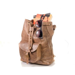 LW 2024 Summer Vintage Dress Rock Bohemian Fashion Genuine Leather Shoulder <b>Backpack</b> Geometric Handmade Brands Genuine Leather - Product Image 3