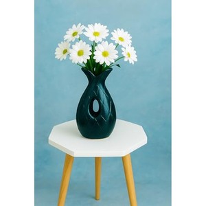 Mesa Auxiliar Octogonal Minimalista de Madera de Mango |   Artesanía al por Mayor |   Acabado Natural - Product Image 4