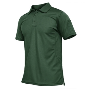Polo de Manga Corta para Hombre, Color Sólido, Tejido, Corte Regular, Diseño con Botones, Color Verde Azulado Claro - Product Image 4