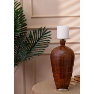 Portavelas de madera de mango, OEM, personalizados, al por mayor |   Aqdus Saleem India - Product Image 3