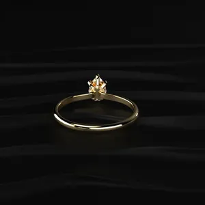 Bague en forme de poire avec halo caché, bague de mariage pour femme, look magnifique, acheter directement auprès d'un fournisseur indien de confiance - Product Image 4