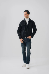 Custom Men's Designer Casual Cotton Denim Jacket Button Closure <b>Coat</b> Waterproof Winter Comfortable <b>Heated</b> Jean OEM - Product Image 3