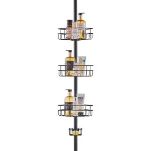 "Multi-Functional <b>Shower</b> Caddy Tension Pole 39" 125" High Strong Load-Bearing Rust-Proof <b>Shower</b> Room <b>Accessory</b>" - Product Image 1