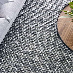 Tapis texturé gris anthracite et blanc, moderne et neutre, pour salon, chambre à coucher, décoration intérieure, revêtement de sol doux, motifs tissés - Product Image 2