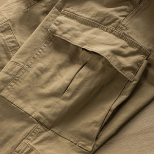Pantalon cargo pour homme DSI, taille élastique, plusieurs poches, en toile, décontracté, coupe droite, respirant, poids moyen, pour l'automne - Product Image 6